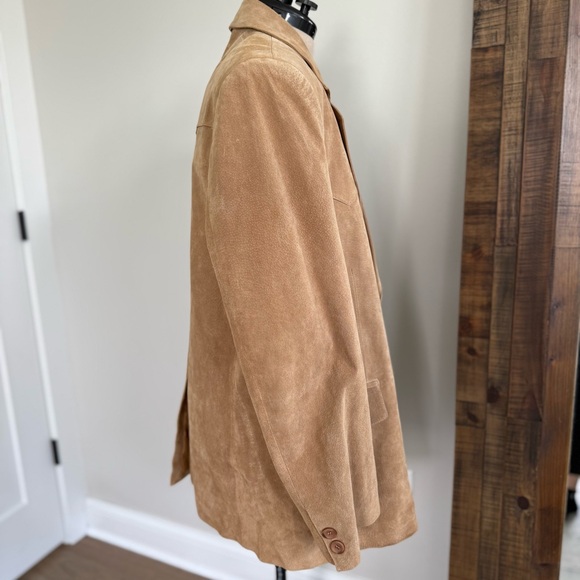 Lawless Tan Suede Leather Blazer Jacket Size XL‎ - Picture 5 of 17